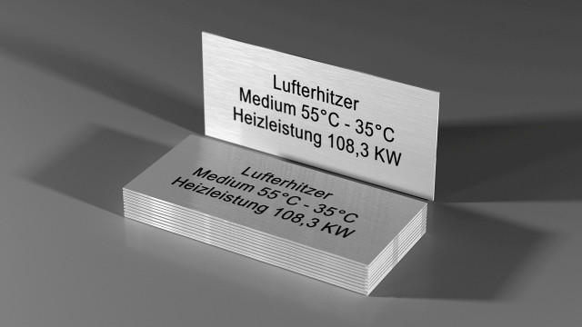 Edelstahlschilder gebürstet mit schwarzer Laserkennzeichnung
Image